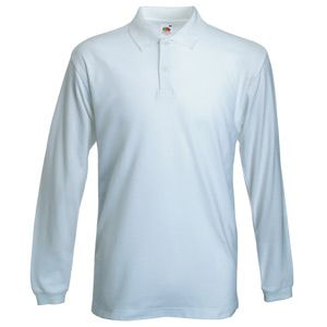Поло "Long Sleeve Polo", белый_L, 100% х/б, 170 г/м2 Поло "Long Sleeve Polo", белый_L, 100% х/б, 170 г/м2