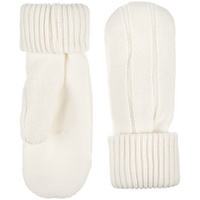 Варежки Knit Beat, белые (молочные)