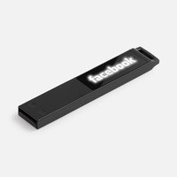 Флешка markBright Black с белой подсветкой, 32 Гб