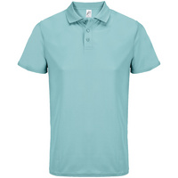 Рубашка поло унисекс Pitcher, голубая (морская волна), размер L