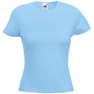 Футболка "Lady-Fit Crew Neck T", небесно-голубой_S, 95% х/б, 5% эластан, 210 г/м2