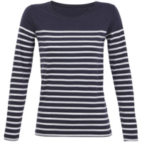 Футболка женская с длинным рукавом Matelot LSL Women, синяя с белым Футболка женская с длинным рукавом Matelot LSL Women, синяя с белым