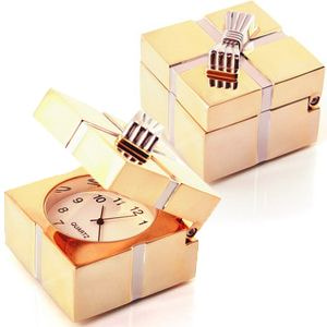 Часы  "Подарок"; 4,2х4,2х3,9 см; металл