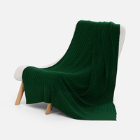 Плед Tressa, темно-зеленый Плед Tressa, темно-зеленый