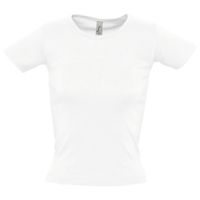 Футболка женская с круглым вырезом Lady 220 белая, размер XL