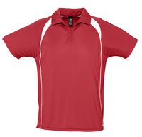 Спортивная рубашка поло Palladium 140 красная с белым, размер M