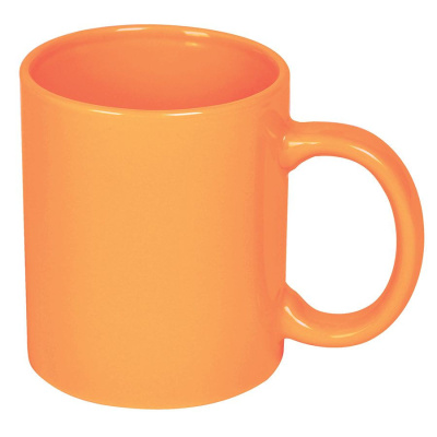 Кружка BASIC, 320мл, оранжевый, тонкая керамика