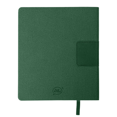 Бизнес-блокнот "Tweedi", 150х180 мм, темно-зеленый, кремовая бумага, гибкая обложка, в линейку