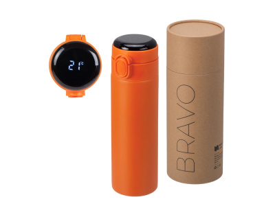 Вакуумная термокружка с индикатором и медной изоляцией Bravo, тубус, 400 мл
