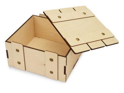 Деревянная подарочная коробка с крышкой Ларчик