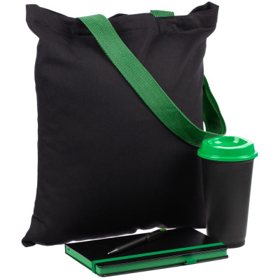 Набор Velours Bag, черный с зеленым