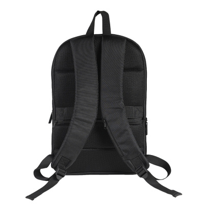 Расширяющийся  водостойкий рюкзак "Slim", чёрный, 45х30х6 см, ткань верха: 100% полиэстер 1680 D