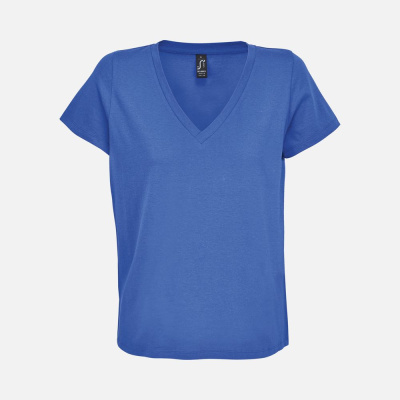 Футболка женская Regent Women с V-образным вырезом, ярко-синяя (royal), размер M