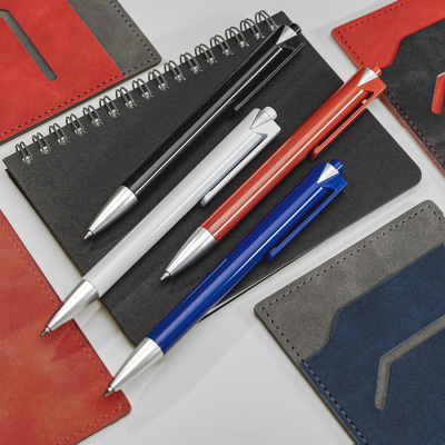 Ручка шариковая N21, белый, пластик, цвет чернил синий