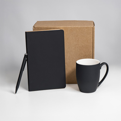 Набор подарочный ARISTOCRATIC: ежедневник, ручка, кружка; черный/серебро Набор подарочный ARISTOCRATIC: ежедневник, ручка, кружка; черный/серебро