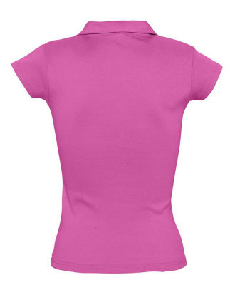 Рубашка поло женская без пуговиц Pretty 220 ярко-розовая, размер L
