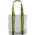 Шопер Clear Fest, прозрачный серый с зелеными ручками