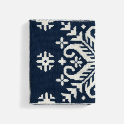 Шарф Wintertude M, синий с белым Шарф Wintertude M, синий с белым