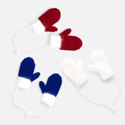 Подвеска на елку «Вьюжка», варежки, синяя