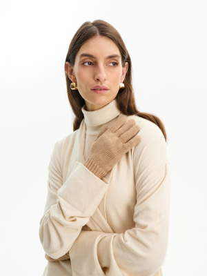 Перчатки Alpine, бежевые, размер S/M