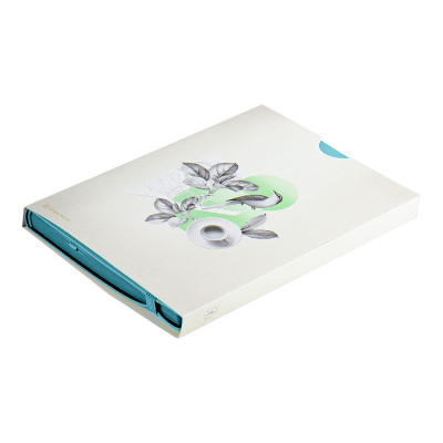 Бизнес-блокнот "RILY", формат А5,  бирюзовый, блок в точку