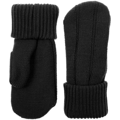 Варежки Knit Beat, черные, размер S/M