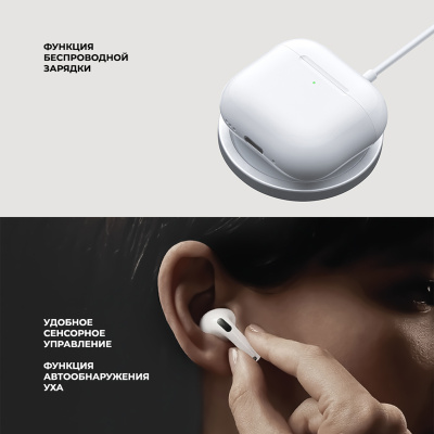 Беспроводные наушники с микрофоном Air Nova 2, TWS, BT5.4, 300 мАч, QI
