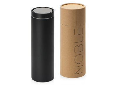Вакуумная термокружка Noble с 360° крышкой-кнопкой, крафтовый тубус