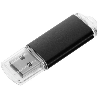 USB flash-карта "Assorti" (8Гб), черная, 5,8х1,7х0,8 см, металл