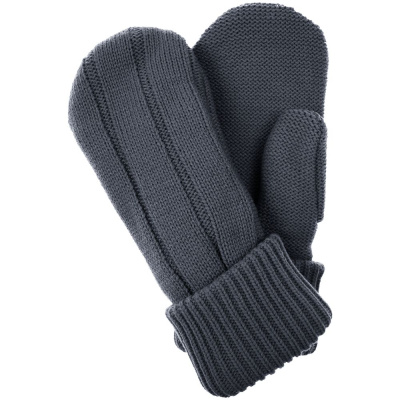 Варежки Knit Beat, серые (графит), размер L/XL