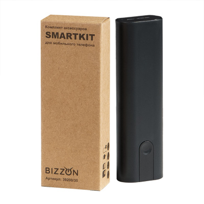 Комплект аксессуаров SMARTKIT для мобильного телефона, пластик, черный