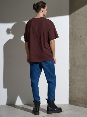 Футболка Oversize Premium, коричневая (шоколад), размер S