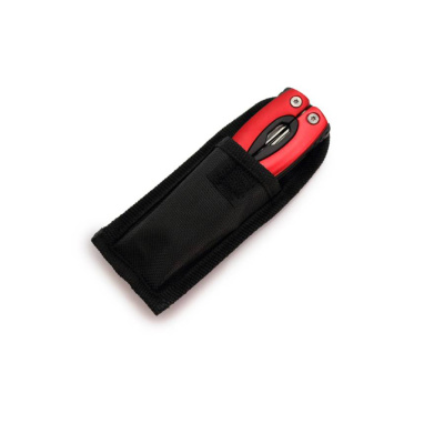 Мультитул BLAUDEN, нержавеющая сталь, пластиковая ручка, 12 функций, красный