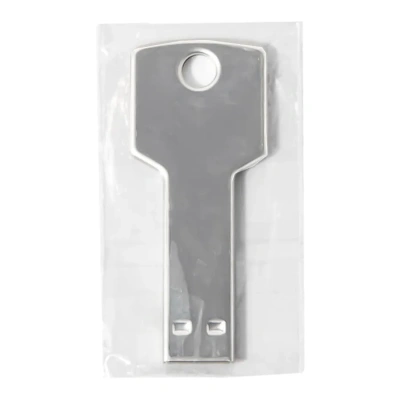 USB flash-карта KEY (8Гб), серебристая, 5,7х2,4х0,3 см, металл