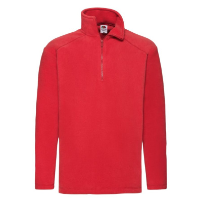 Толстовка "Half Zip Fleece", красный_2XL, 100% полиэстер, 300 г/м2