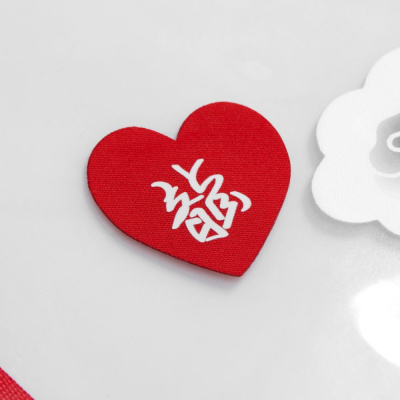 Наклейка тканевая Lunga Cor, M, красная