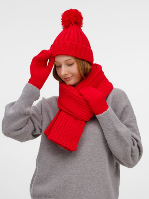 Варежки HappyGo, красные, размер L/XL