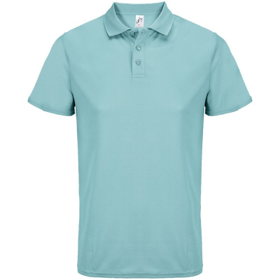 Рубашка поло унисекс Pitcher, голубая (морская волна), размер L