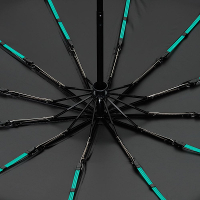 Зонт складной с УФ-защитой Ribstar, черный