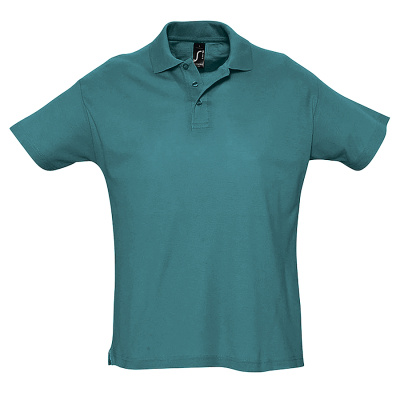 Рубашка поло мужская SUMMER II, лазурный, S, 100% хлопок, 170 г/м2