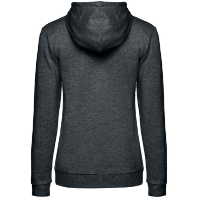 Толстовка с капюшоном женская Hoodie, серый меланж (антрацит), размер XL