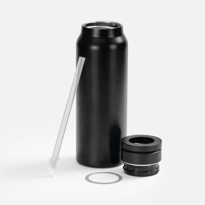 Термобутылка Magnus с магнитным держателем для телефона, черная