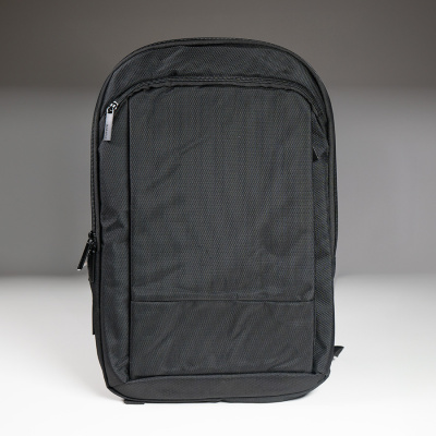 Расширяющийся  водостойкий рюкзак "Slim", чёрный, 45х30х6 см, ткань верха: 100% полиэстер 1680 D