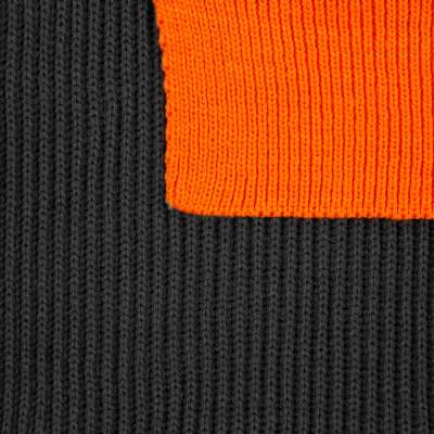 Шарф Snappy, темно-серый (антрацит) с оранжевым