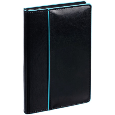 Ежедневник Alanis, недатированный, черный с голубым