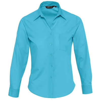 Рубашка "Executive", бирюзовый_M, 65% полиэстер, 35% хлопок, 105г/м2