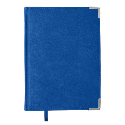 Ежедневник недатированный Kennedy, А5,  синий, белый блок, серебряный срез
