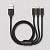 Дата-кабель 3 в 1: micro USB, USB-C, Ligthning, алюминий, 1.2м