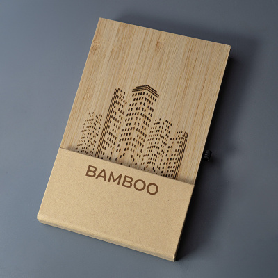 Блокнот BAMBOO, размер 10 х15,  с подставкой для телефона и набором стикеров