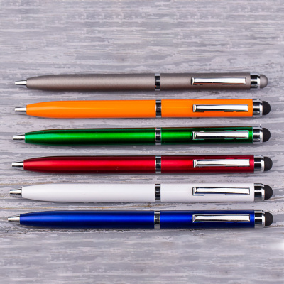 CLICKER TOUCH, ручка шариковая со стилусом для сенсорных экранов, оранжевый/хром, металл